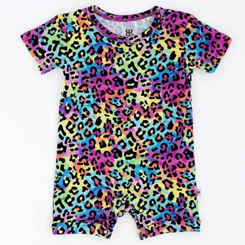 Roarin' Rainbow Shortie Romper