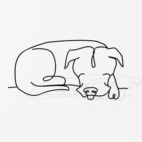 Matani Metal Dog Wall Decor | Minimalist Room & Living Room Wall Decor - Sleeping Labrador & Pitbull