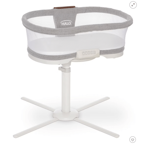 HALO - BassiNest Luxe Vibrating Bassinet, Bedside Sleeper - white