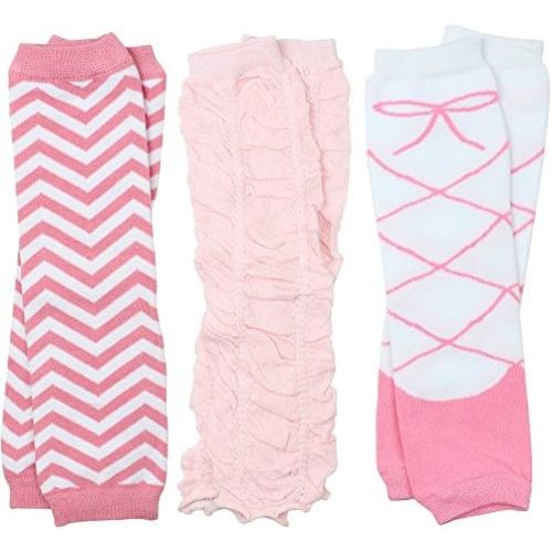 juDanzy 3 Pairs of Girls Baby Leg Warmers for Newborn, Infant, Toddler, Child