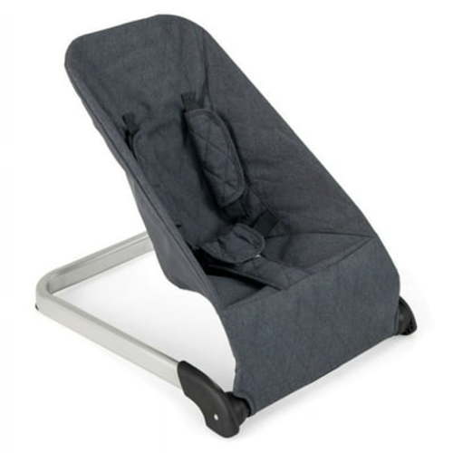 Topcobe Baby Bouncer Seat with Aluminum and Metal Frame, Infant Learn-to-Sit Stages Floor Seat, Gray