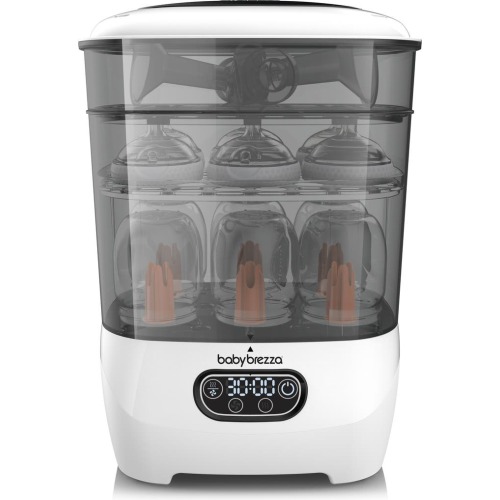 BABY BREZZA One Step Bottle Sterilizer/Dryer Advanced, White/Black