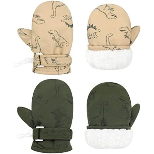 Sarfel Waterproof Toddler Mittens - Snow Gloves for Boys and Girls - Baby Winter Gloves
