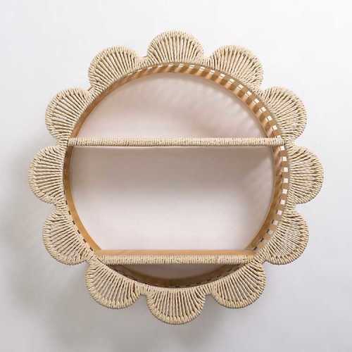 Round Scalloped Woven Wall Shelf | Kirklands Home