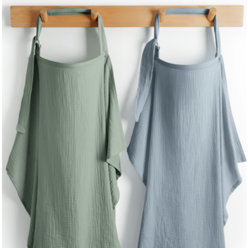 Muslin Nursing Cover, 100% Cotton - 2 Pack