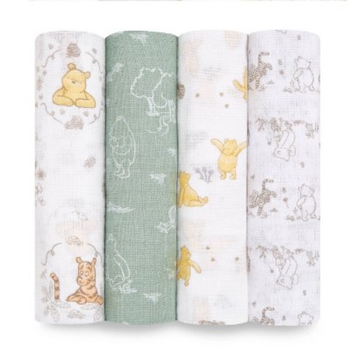 Aden by Aden + Anais Muslin Swaddle Blankets Disney - 4pk, Color: Beige
