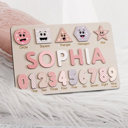 Personalized Name Puzzle Toy | Baby Girl Gift
