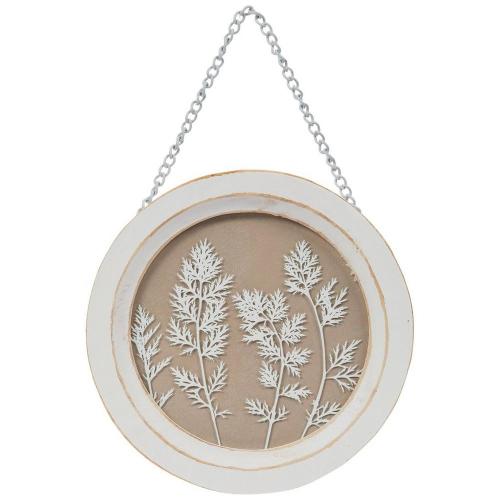 White Botanicals Wood Wall Decor
