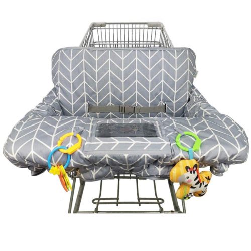 Shopping Cart Cover for Baby ICOPUCA Cotton High Chair Cover, Reversible, Machine Washable for Infant, Toddler, Boy or Girl (Grey Arrow Print)
