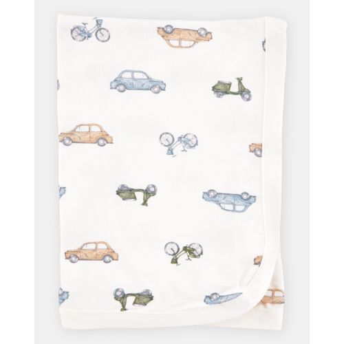Baby Boy Cars PurelySoft Blanket - Ivory