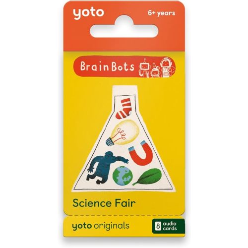 Yoto BrainBots Science Fair - 8 Kids Audiobook Cards for Use with Player & Mini All-in-1 Audio Player, Educational Screen-Free Listening with Fun Stories for Learning & Interactive Quizzes, Ages 6+