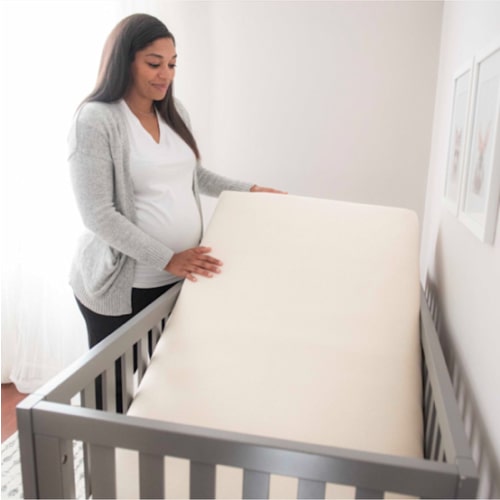 Naturepedic Organic Breathable Baby Crib & Toddler Mattress - Lightweight 2 Stage