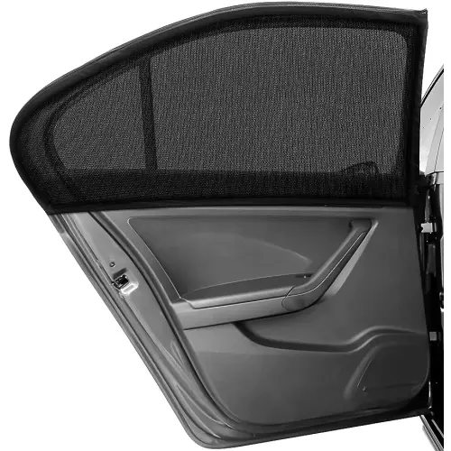 Car Window Shade, 2 Pack Car Sun Shade for Rear Window Baby, High Stretchy Car Universal, Suitable for mid-Size Cars and SUVs, Breathable Heat Insulation Anti-UV Protection Privacy