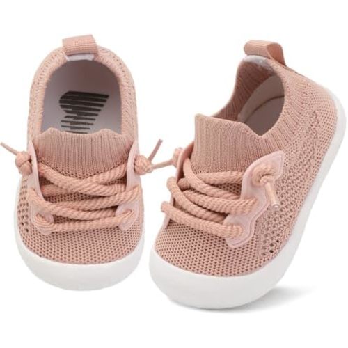 BARERUN Baby Shoes Baby First Walking Shoes Infant Sneakers Wide Barefoot Slip on Soft Sole Boys Girls Crib Shoe Toddler Breathable Lightweight House Socks