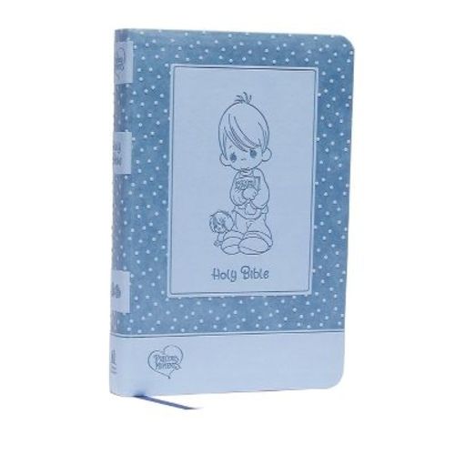 Icb, Precious Moments Bible, Leathersoft, Blue - by Thomas Nelson (Leather Bound)