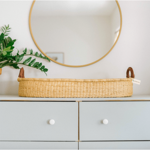 Handwoven Changing Basket: Natural