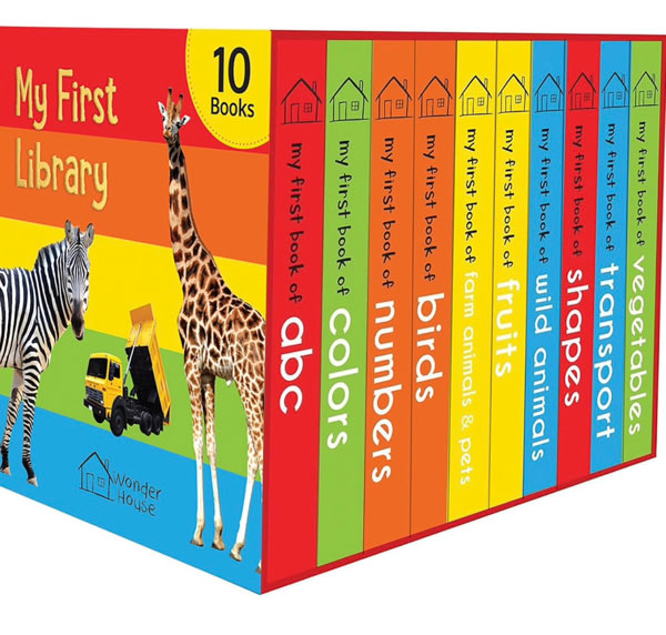 My First Library: Boxset of 10 Board Books for Kids