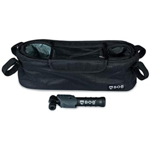 BOB Gear Deluxe Handlebar Console with Tire Pump for Single Jogging Strollers, Black