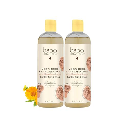 Babo Botanicals Moisturizing Oat & Calendula 2-in-1 Bubble Bath & Wash - 2 Pack