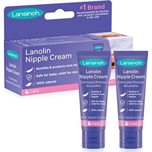 Lansinoh Lanolin Nipple Cream, Safe for Baby and Mom, Breastfeeding  Essentials, 2.82 Ounces