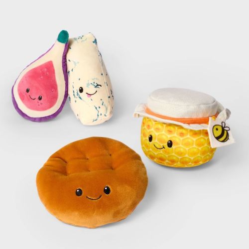Charcuterie Box Set Fig, Blue Cheese, Honey, Round Cracker 4pc Plush - Gigglescape™