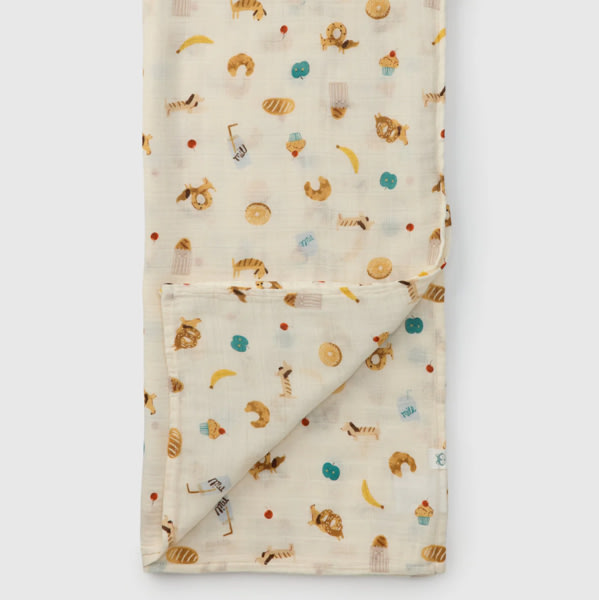Baby Swaddle in Tanboocel® Bamboo Viscose - French Breakfast