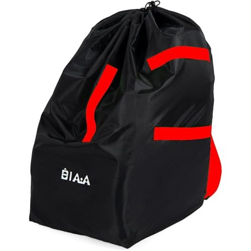 elaia Car Seat Travel Bag for Airplane, Waterproof Wearable with Straps, Large Capacity Padded Car Seat Check Bag, Perfect for Air Travel, Family Vacations, and Parents with Infants