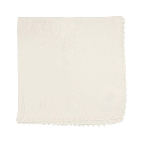 Lilette Cream Knit Ruffle Blanket