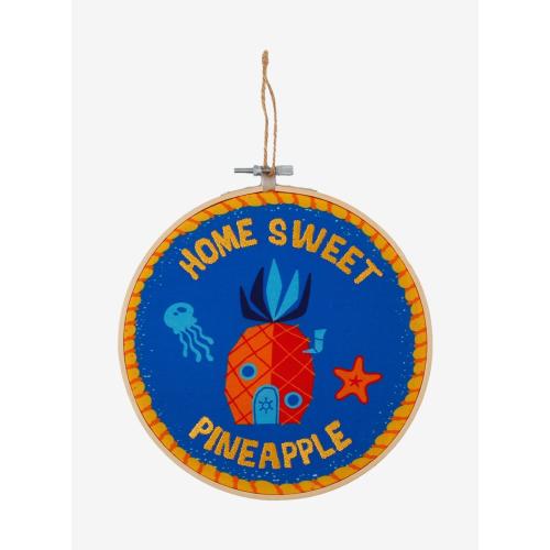 SpongeBob SquarePants Home Sweet Pineapple Embroidered Wall Art Hot Topic Exclusive