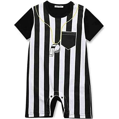 FANCYBABY Baby Toddler Referee Baseball Romper Shirt Outfit