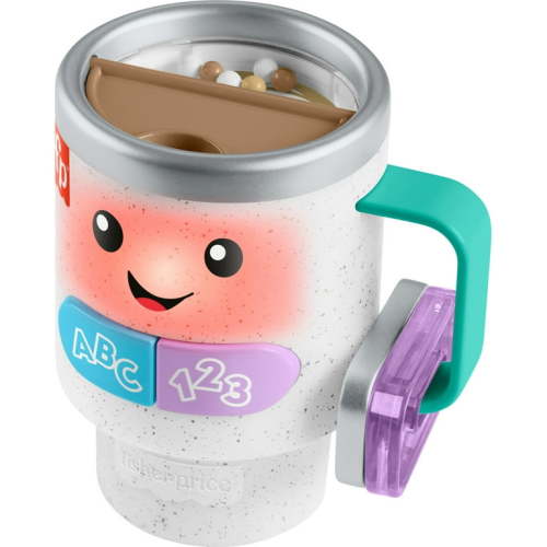 Fisher-Price Laugh & Learn Wake up & Learn Coffee Mug Baby & Toddler Toy with Music & Lights