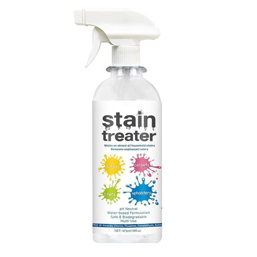 16oz Stain Remover For Baby Clothes Laundry, Stain Remover Spray, Enzyme Fabric Treatment for Food, Oil, Blood, Coffee & Underwear Stains(1PCS-16oz)