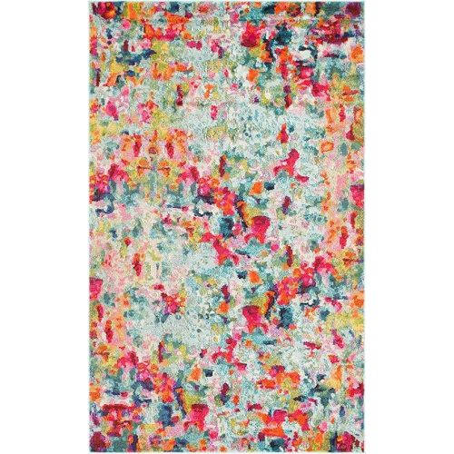 Rug (5' x 8' Rectangle, Multi/ Blue)