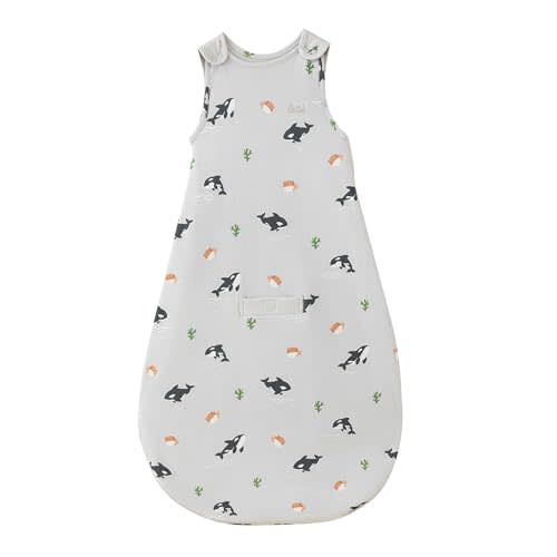 AnZai Merino Wool & Organic Cotton Sleep Sack for 2-24 Months - 2 Way Zipper Adjustable Sleeping Bag, Year Round