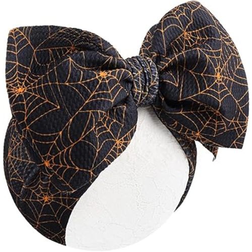 Halloween Hair Headbands Baby Bows Spider Headband Newborn Bows Hair Accessories for Girls Bows for Toddler Girls Black Halloween Baby Headband