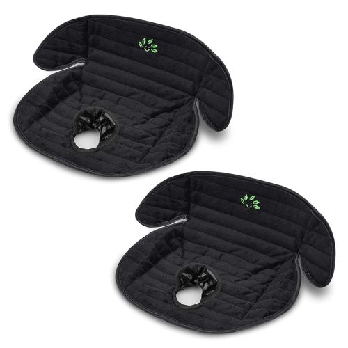 Piddle Pad Car Seat Protector, BicycleStore Waterproof Liner Potty Training Pads Machine Washable Toddlers Car Seat Baby Infants Saver Cover Mat for Child Stroller, Dinner Chair (Black 2 Pack)
