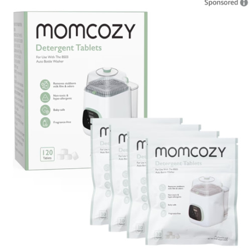 Momcozy Official Washing Block for Momcozy KleanPal Pro Baby Bottle Washer, 120 Detergent Tablets