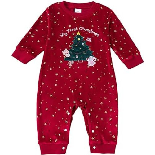 Christmas Baby Girl Boy Romper Clothes Fuzzy Long Sleeve Hooded Bodysuit Jumpsuit Xmas Toddler Baby Xmas 1st Outfit