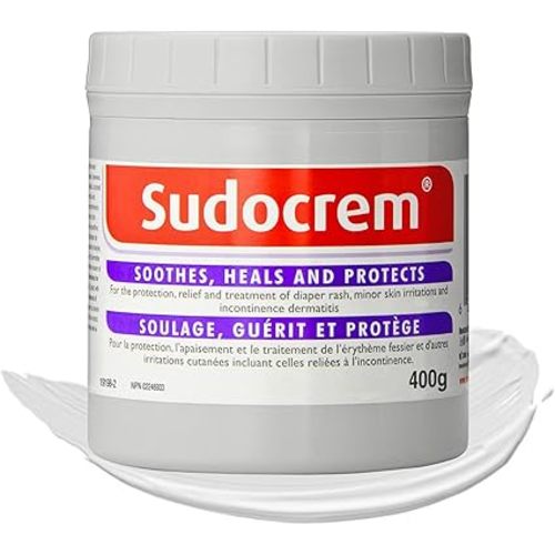 Sudocrem - Crème pour érythème fessier pour bébé, apaise, guérit et protège, soulagement et traitement de l'érythème fessier, crème à l'oxyde de zinc - 400g