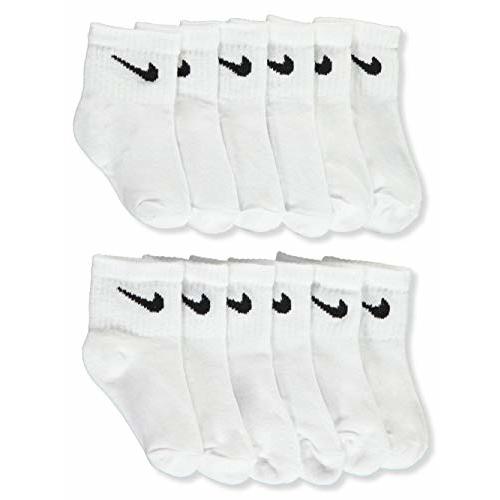 Nike Kids Logo Pack Socks (Infant/Toddler) White 12-24 Months (2-3 Infant)