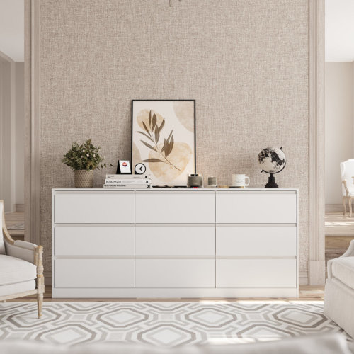Ivy Bronx 70.88" W- Dresser With 9 Drawers, Large Modern Chest Of Drawers With Deep Drawers | Wayfair