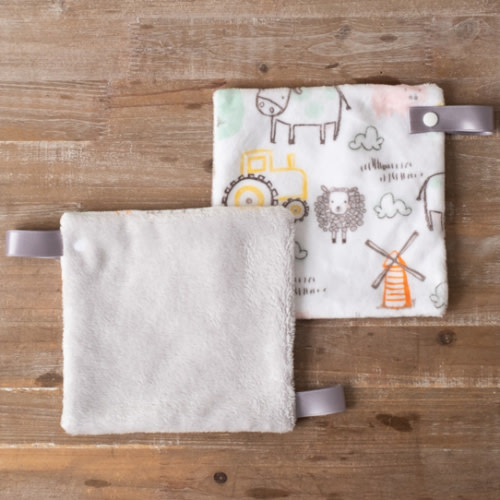 E-I-E-I-O Farm Print 8" Binky Minky Lovey
