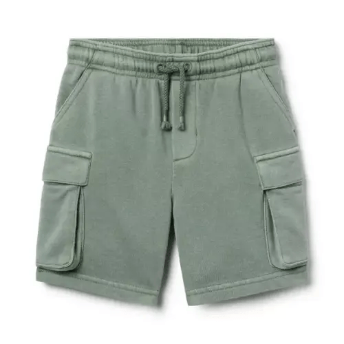 Boy Coastline Green The Cargo French Terry Pull-On Short by Janie and Jack