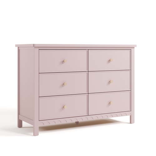 Graco Sasha 6 Drawer Nursery Dresser, Blush