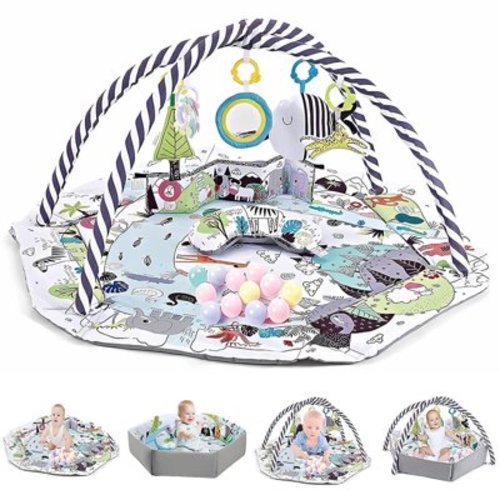 Fangsheng Baby Gym and Infant Play Mat, Play Mat & Play Gym, Combination Baby Activity Gym for Sensory Exploration and Motor Skill Development from Baby to Toddler