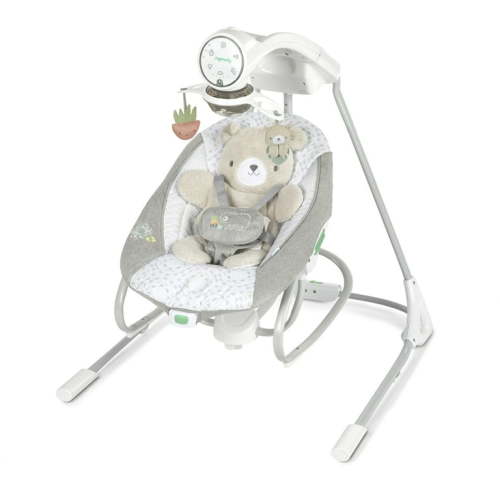 InLighten Soothing Swing & Rocker, Vibrating Swivel Infant Seat, Soothing Sounds, USB - Nate