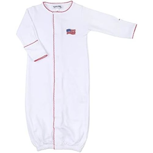 Magnolia Baby Baby Unisex Tiny Red, White and Blue Red Embroidered Converter