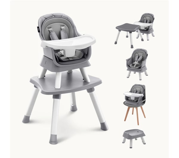 HARPPA Moro | 8 in 1 High Chair, Newborn to Toddler Feeding Booster Seat with Recline & Adjustable Heights, Portable, Easy to Clean & Fold – Perfect for Mealtime, Playtime & Growth
