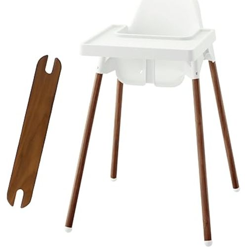 Yeah Baby Goods Adjustable Footrest & Leg Wraps for IKEA Antilop High Chair (Walnut) - Attachable Foot Rest for High Chair w/Support Clamps - Stylish IKEA High Chair Accessories w/Easy Self-Adhesive