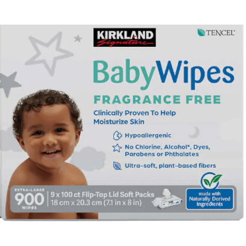 Kirkland Signature Baby Wipes Fragrance Free, 900-count | Costco